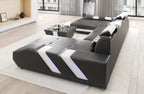 Cosmo Double Chaise U-Shape LED Sectional - Ultimate Lounge Sofa