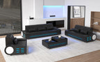 Elliot Modern Leather Sofa Set