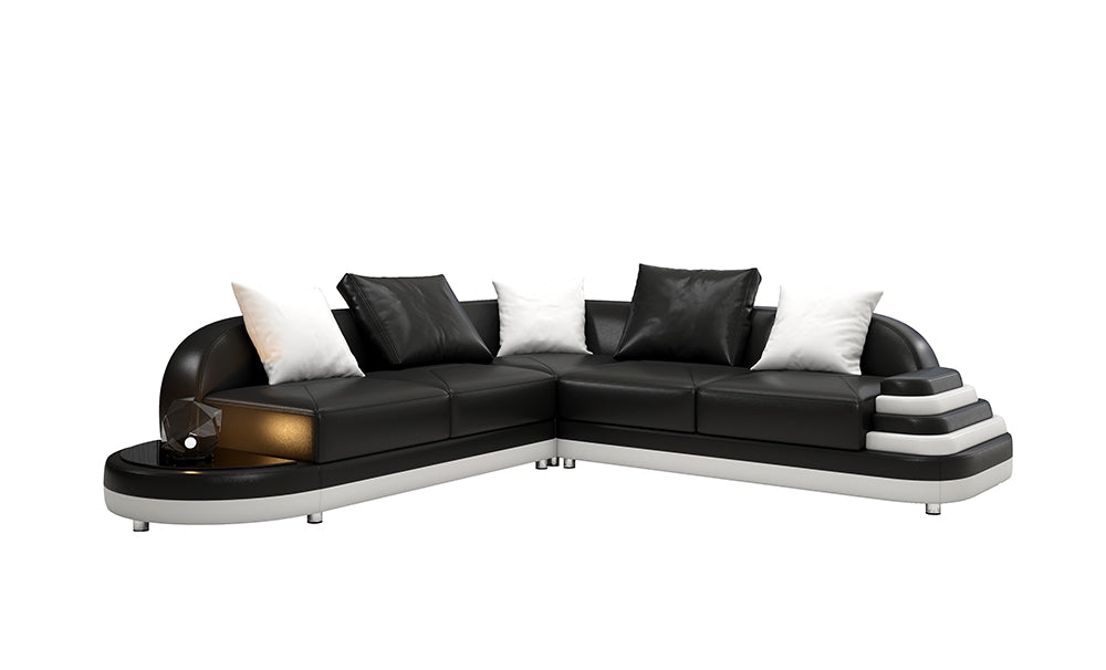 Lillian Small Modern Leather Sectional