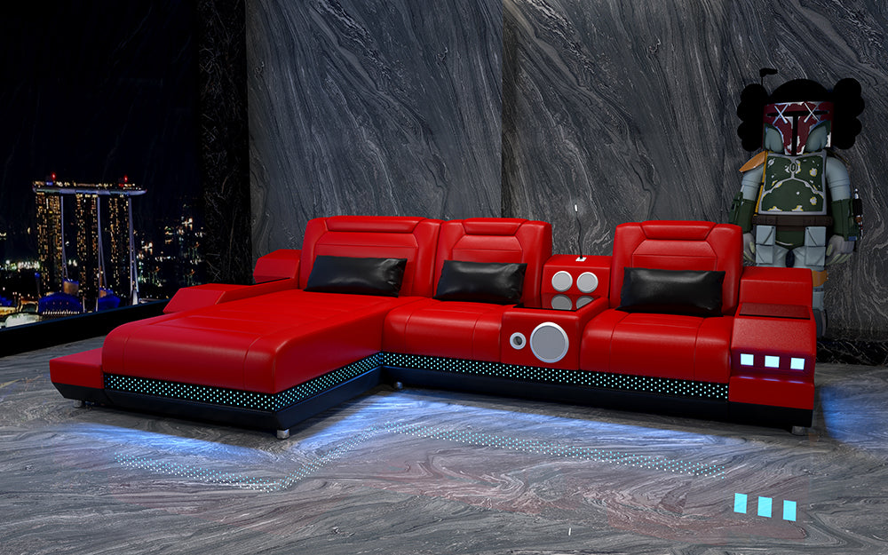 Celsius Mini Modern Leather Sectional