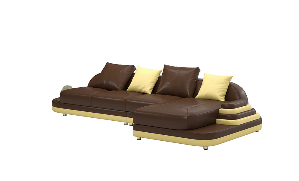 Lillian Mini Modern Leather Sectional