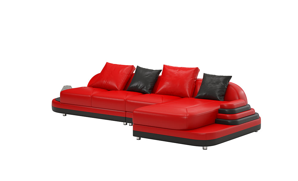Lillian Mini Modern Leather Sectional