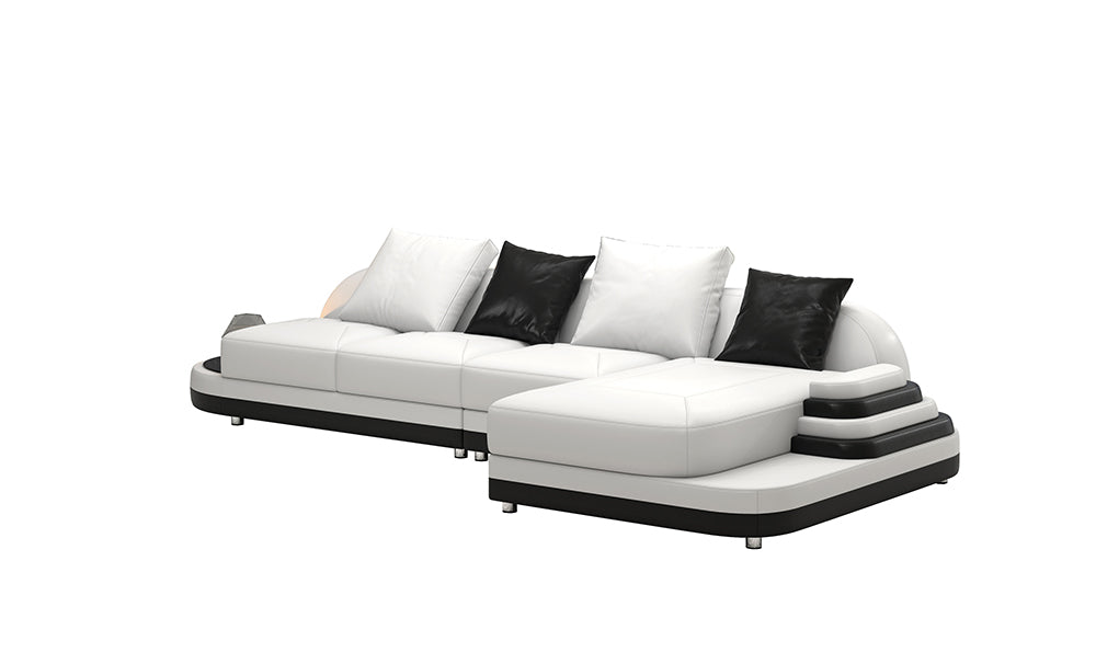 Lillian Mini Modern Leather Sectional