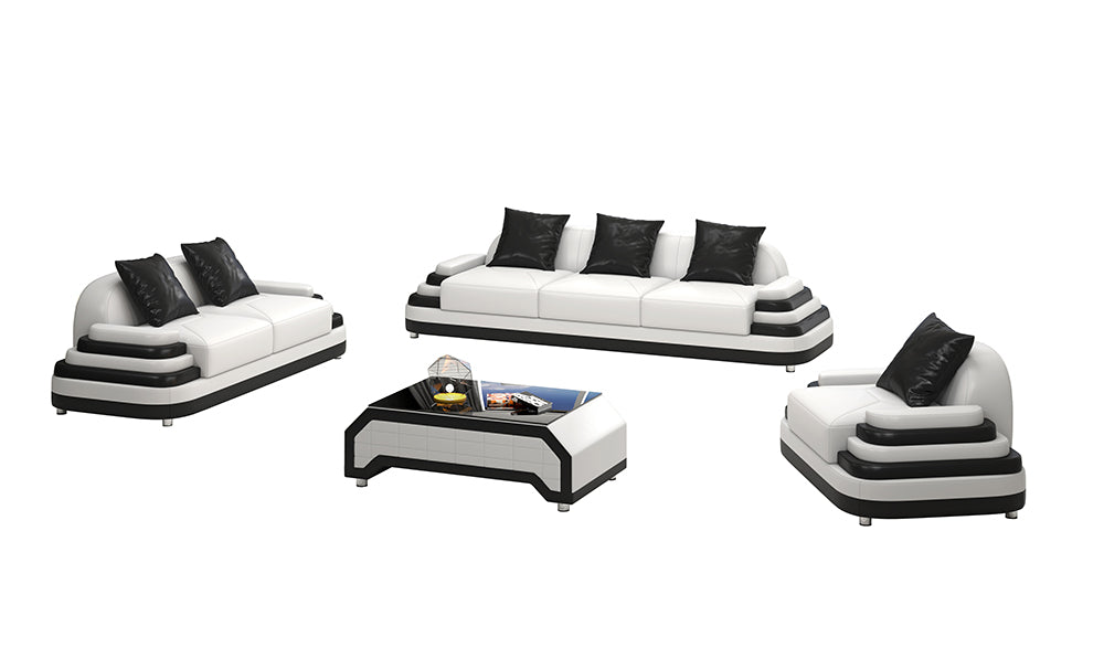 Lillian Modern Leather Sofa Set
