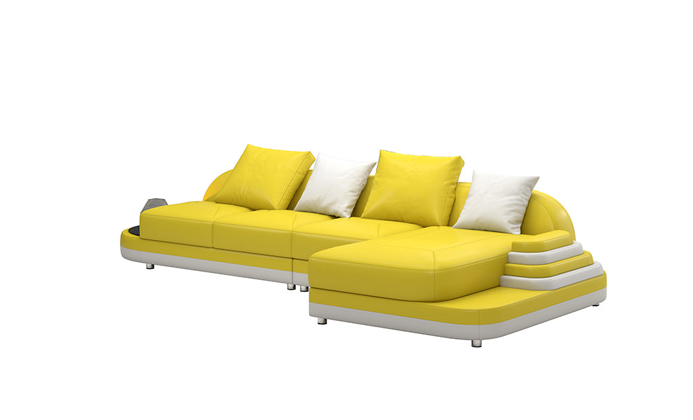 Lillian Mini Modern Leather Sectional
