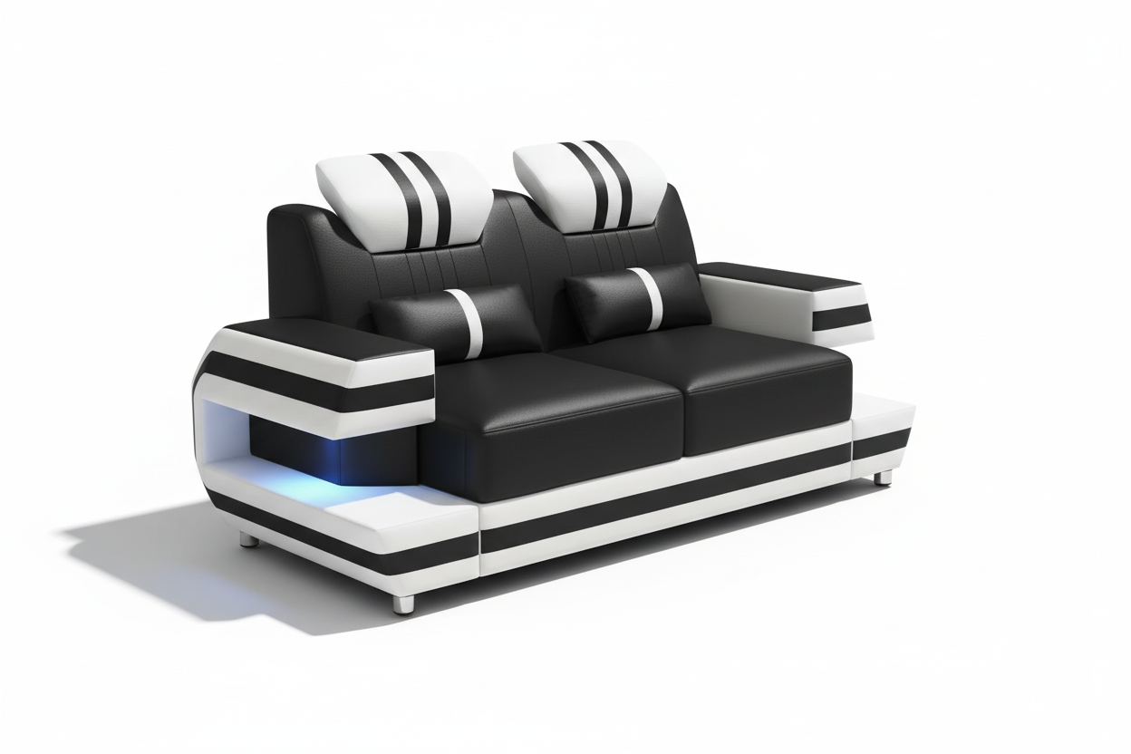 Aura Leather Sofa Set - Loveseat