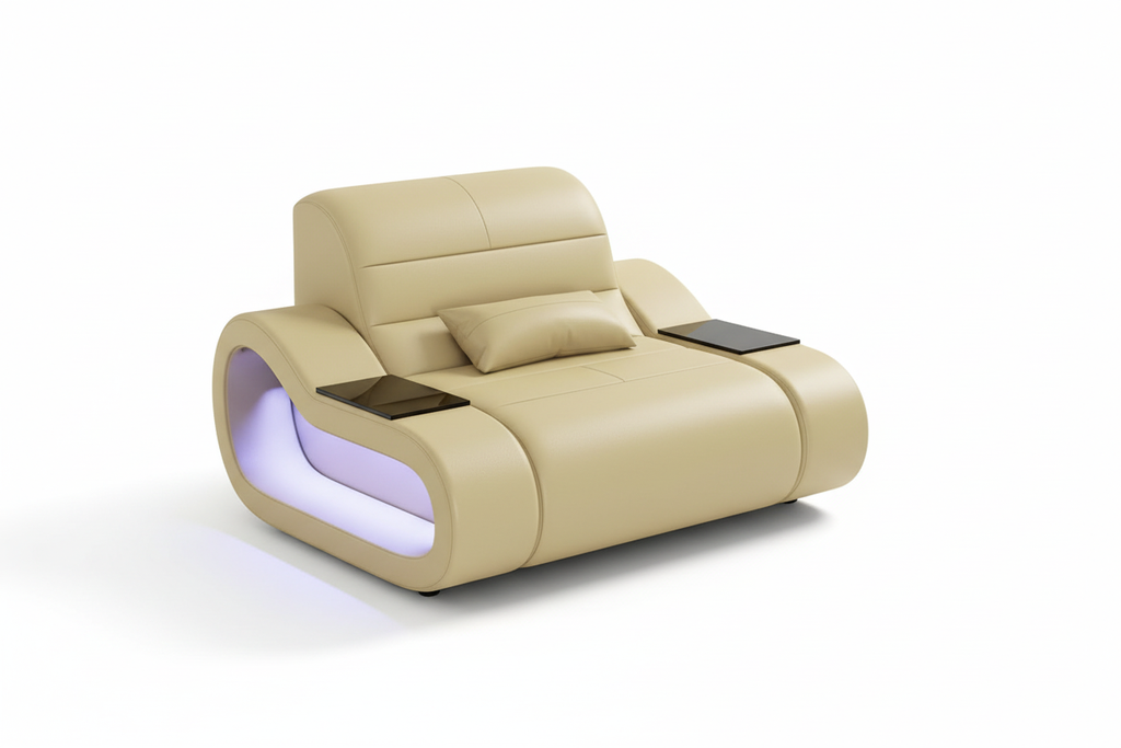 Catina Modern Leather Sofa Set - Chair