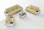 Catina Modern Leather Sofa Set with LED Light - Reflection