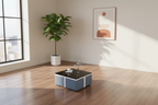 Gray and white rectangular coffee table in modern loft