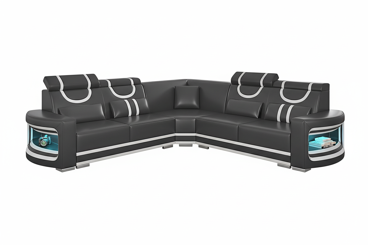 Luca Modern Corner Sectional with LED Light