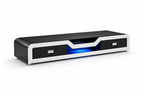 Omont TV Stand - Black White Pure White Background