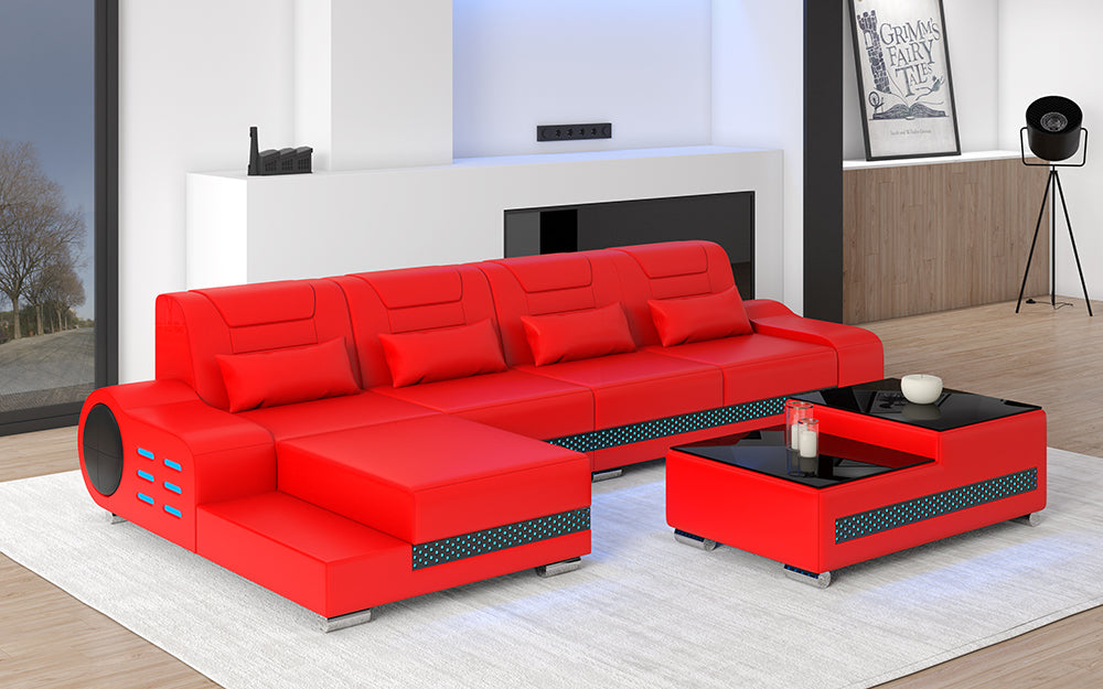 Elliot Mini Modern Leather Sectional