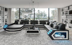 Eileend Leather Sectional Sofa with LED Lights | Futuristic Furniture