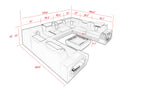 Sahara U Shape Leather Sectional