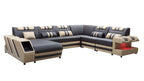Neptune Modern Leather Sectional with LED Light